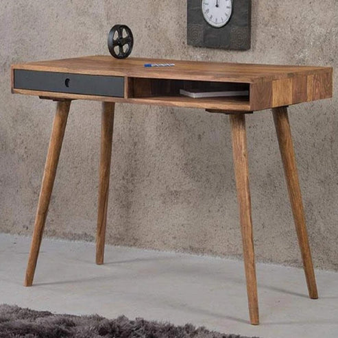 Gfine Desk with single drawer made of solid sheesham wood 116x55x76Cm