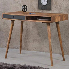 Gfine Desk with two drawers made of solid Sheesham wood 114x58x76Cm