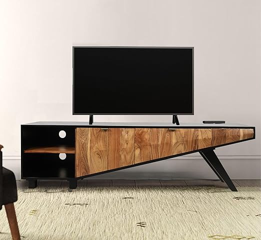 Corsica Sloan Mango Wood TV Cabinet Free Standing Media Console Movable TV Unit 170cm