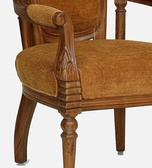 Heritage Heirlooms Sheesham Solid Wood Arm Chair in Honey Oak Finish