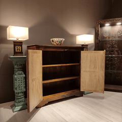 Indian Hand Carved Solid Hard Wood Cabinet D14