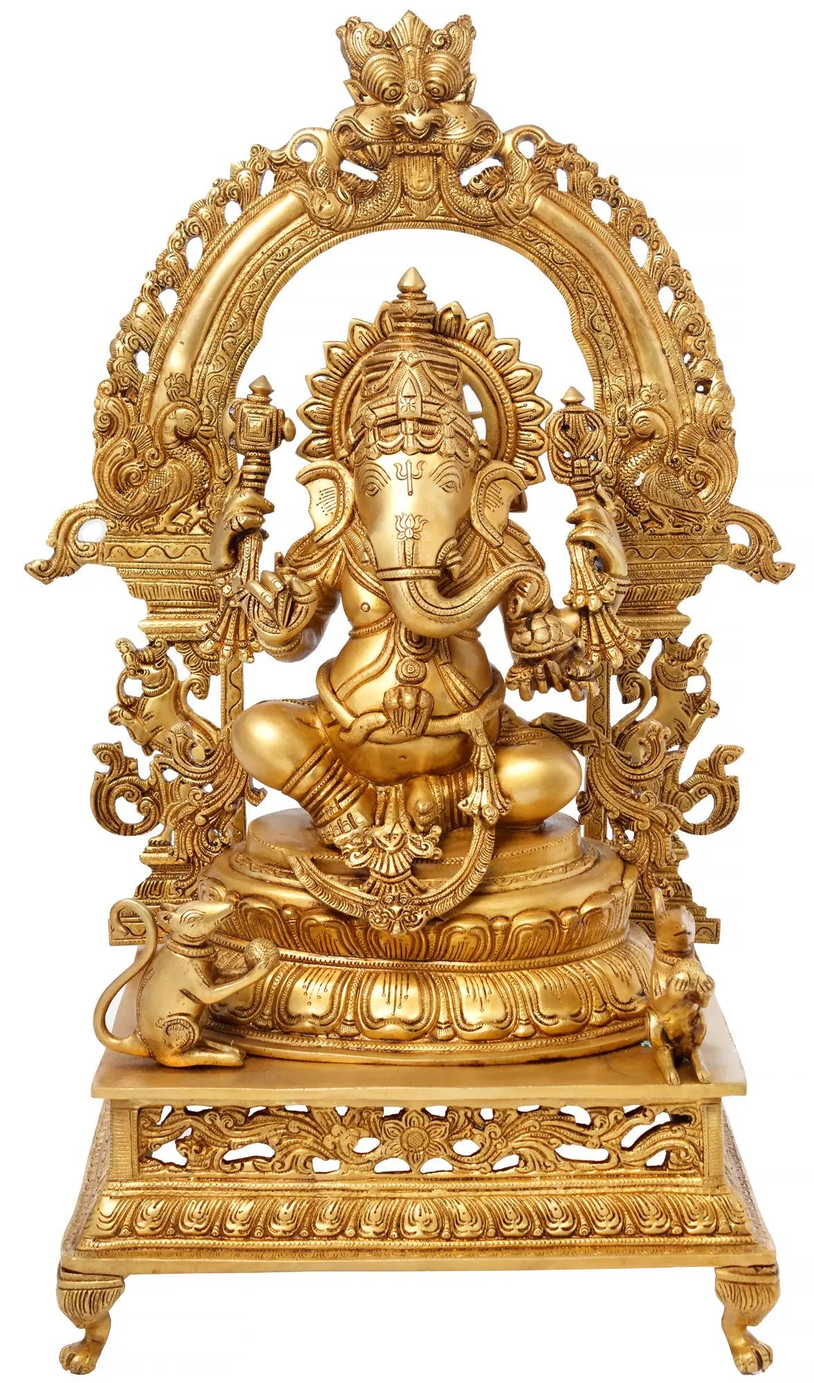Indian Lord Ganesha Handmade Brass Statue