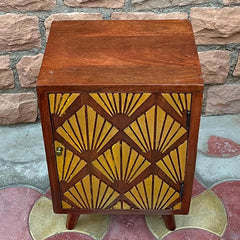 Indian Hand Carved Solid Wood Bedsides Table B10
