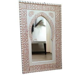 Vintage Arch Hand Carved Wooden Wall Mirror 82