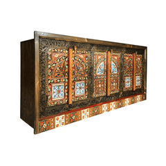 Avani Indian Hand Painted Solid Wooden TV Unit 11