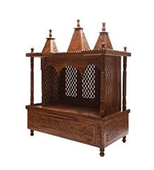 Sheesham Wood Handmade Mandir Home Temple In Brown