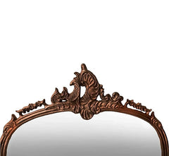 Corsica Victorian Arched Hand-Casted Full-Length Mirror Premium Wall-Mount & Leaning Metal Frame Vintage Copper