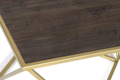 Kraft Bazaar Valerie Coffee Table with Wood top 79x79x45Cm