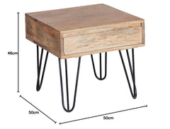 Kraft Bazaar Lenny Bed Side Table 50x50x46Cm