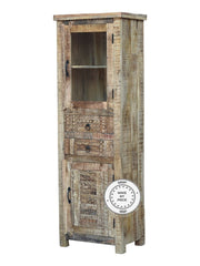 Yennora Indian Solid Wood Display Cabinet Natural 60x40x180 CM