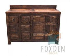 Indian Hand Carved Solid Wood Bathroom Vanity V11