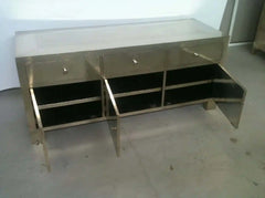 Indian Embossed Brass Work White Metal TV Unit 32