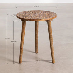 Indian Hand Carved Mango Wood Side Table 27