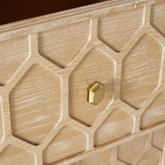 Hand Carved Solid Wood Bedsides Table 69