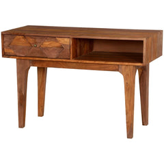 Hand Carved Diamonds Solid Wood Hall Writing Desk