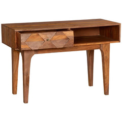 Hand Carved Diamonds Solid Wood Hall Writing Desk