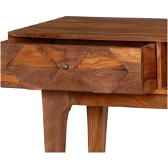 Hand Carved Diamonds Solid Wood Hall Writing Desk