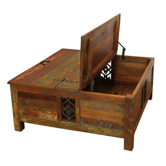 Nirvana Reclaimed Solid Wood Coffee Table With Storage B8