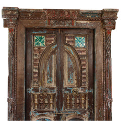 Indian Vintage Antique Hand Carved Solid Wood Door 69