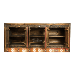 Avani Indian Hand Painted Solid Wooden TV Unit 11