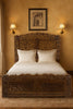 Indian Hand Carved Solid Wood Bed Frame King Size 166