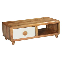 Avalon Indian Solid Wood Rounded Corners TV Console Media Cabinet