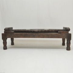 Mughal Garden Hand Carved Balinese Daybed Chocolate M