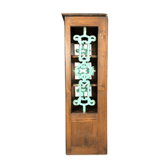 Metal Factory Industrial Indian Solid Wood & Metal Bookshelf B14