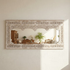 Hand Carved Solid Wooden Wall Mirror 83