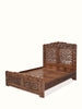 Indian Hand Carved Solid Wood Bed Frame King Size 166
