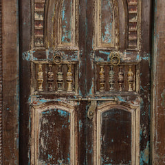 Indian Vintage Antique Hand Carved Solid Wood Door 69