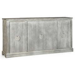 Indian Handmade Solid Wood Carved 4 Doors Sideboard