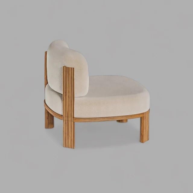 The Gileteen Nayan Sofa Chair Solid Wood Geometrical Frame with The Softest Cushioning