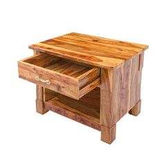 Boston Indian Furniture Hollywood Reclaimed Wood 1 Drawer Bedside