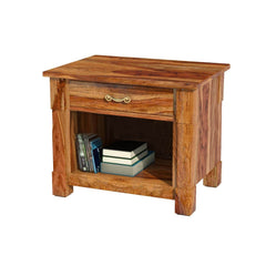 Boston Indian Furniture Hollywood Reclaimed Wood 1 Drawer Bedside