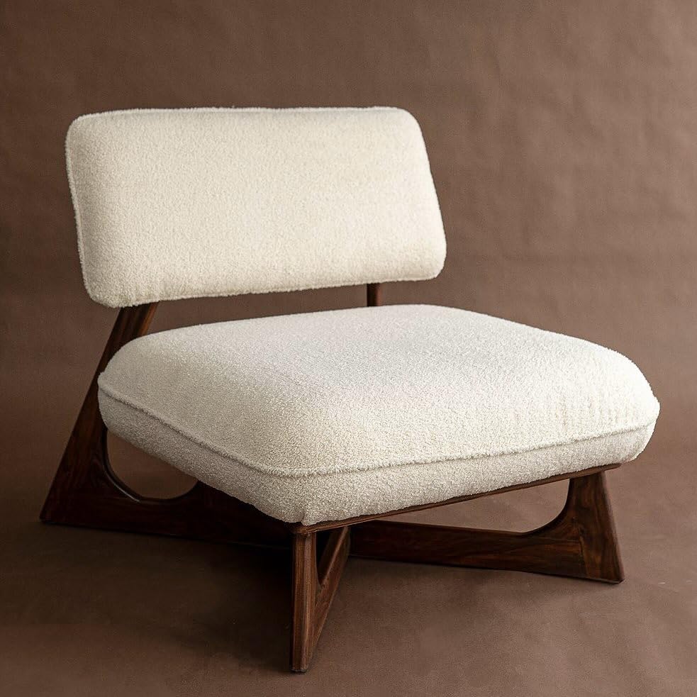 The Gileteen Moran Chair sheesham Wood Geometrical Frame with The Softest Cushioning