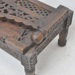 Mughal Garden Hand Carved Balinese Daybed Chocolate M