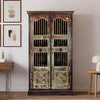 Hand Carved Solid Wooden Antique Door Cabinet Cupboard Wardrobe D138
