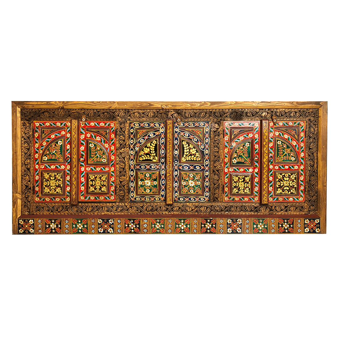 Avani Indian Hand Painted Solid Wooden TV Unit 12