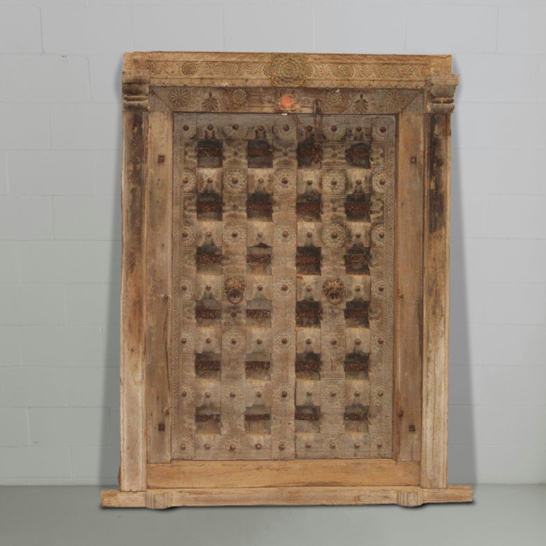 Indian Vintage Antique Handcrafted Reclaimed Teak Wood Door 40