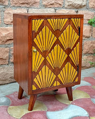 Indian Hand Carved Solid Wood Bedsides Table B10