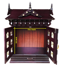 Sheesham Wood Handmade Mandir Home Temple In Brown