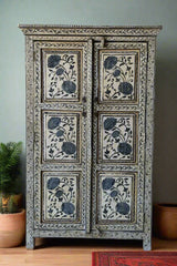Avani Indian Hand Painted Solid Wood Cabinet Wardrobe D64