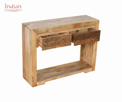 Mango Classic Handmade Carved Solid Wood Console Hall Table