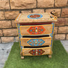 Indian Hand Painted Solid Wood Bedsides Table B5