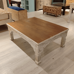 Indian Hand Carved Solid Wood Coffee Table C9