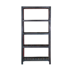 Miller Industrial Reclaimed Wood 4 Open Shelf Bookcase