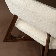 The Gileteen Moran Chair sheesham Wood Geometrical Frame with The Softest Cushioning