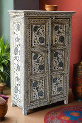 Avani Indian Hand Painted Solid Wood Cabinet Wardrobe D64