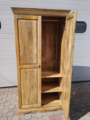 Mango Classic Handmade Solid Mango Wood Wardrobe Cabinet